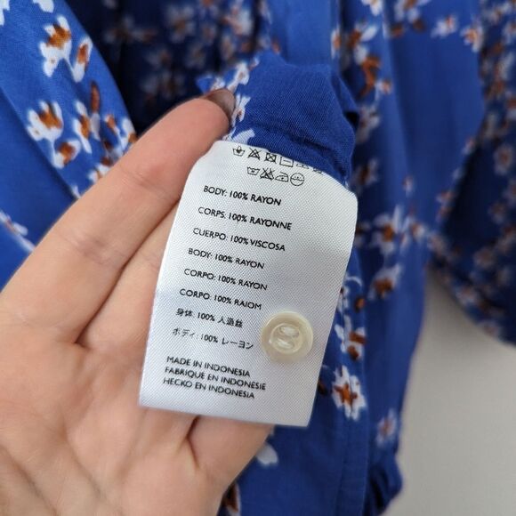 Faithfull The Brand Anthropologie blue floral tie front Sophie romper playsuit - Picture 5 of 7